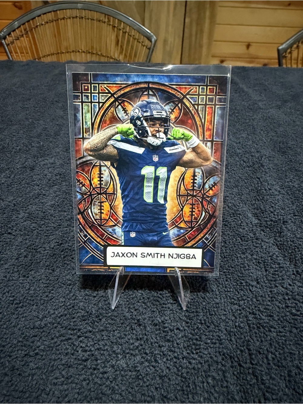 Seattle Seahawks Jaxon Smith-Njigba Collectible Card - Blue/Green